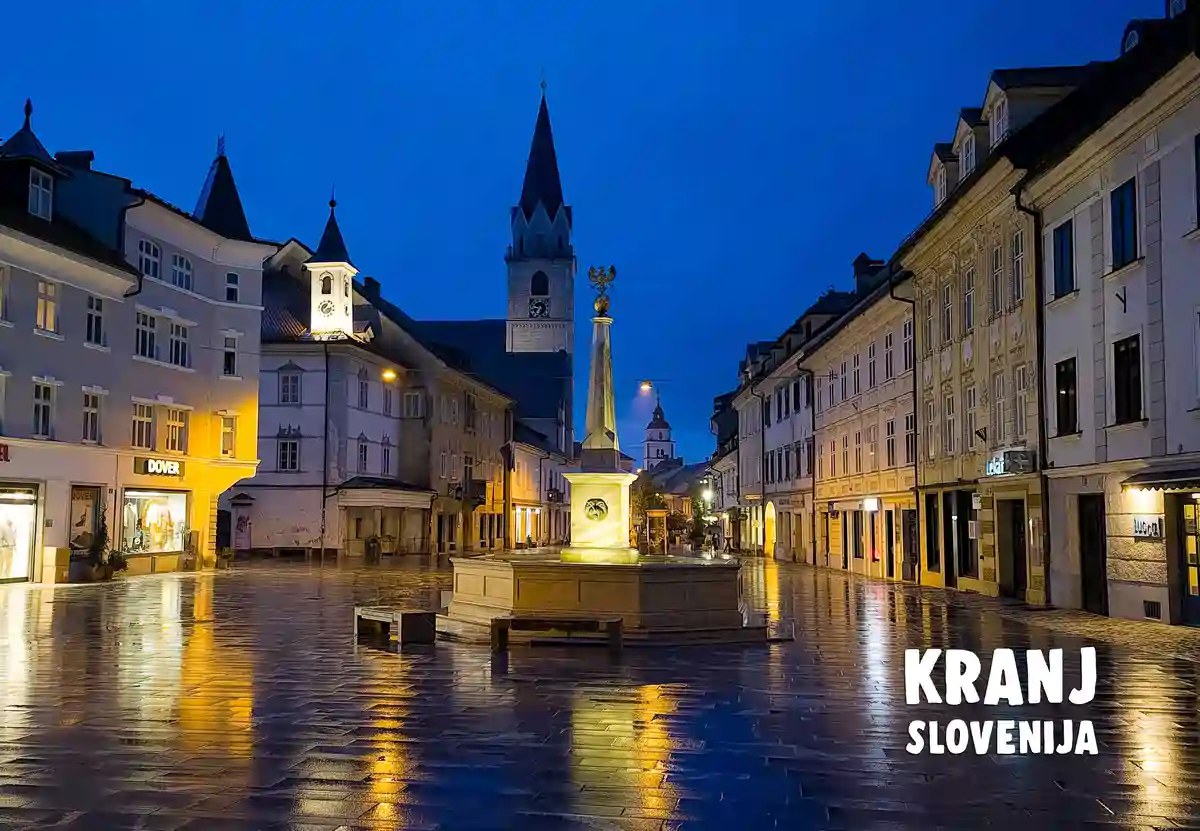 KRANJ 23 - ZVEČER MAGNET PRAVOKOTNIK 78X54 MM MOCKUP