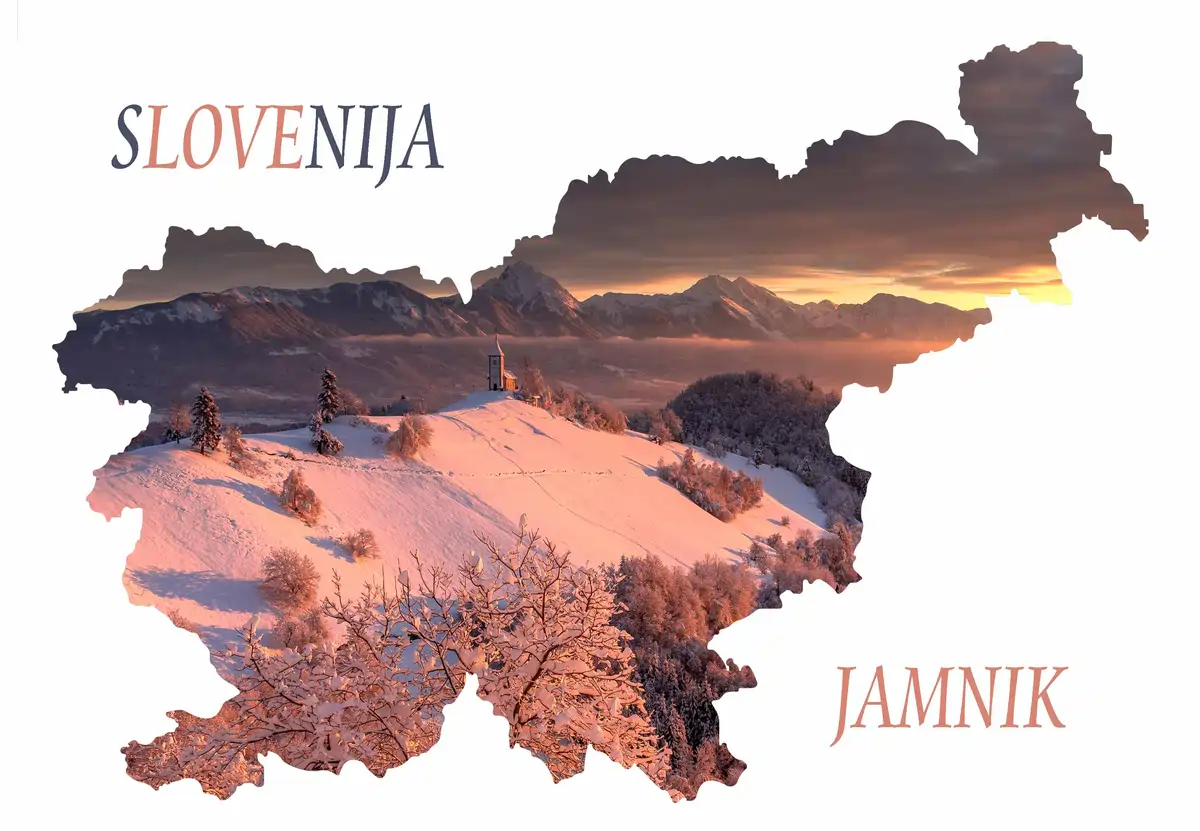 KRANJ 34 - JAMNIK SLOVENIJA MAGNET PRAVOKOTNIK 78X54 MM MOCKUP