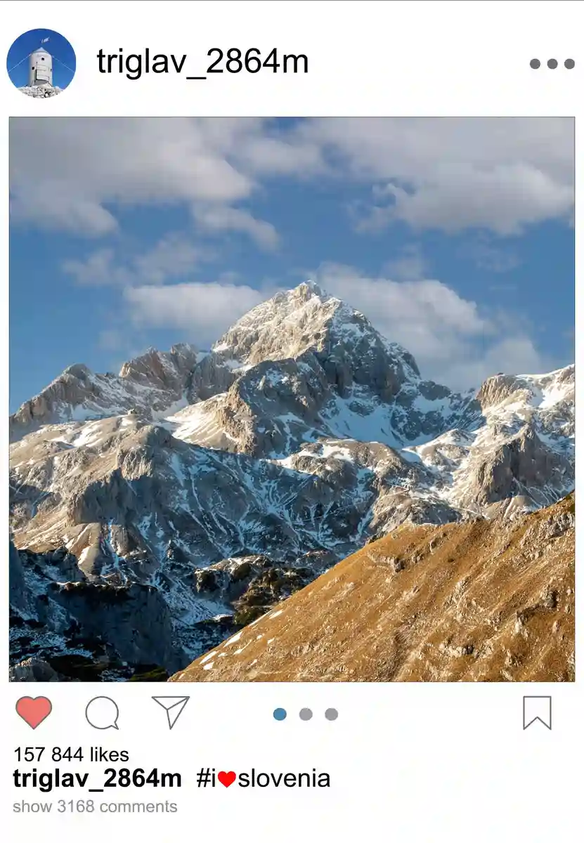 TRIGLAV 20 - JESENI INSTAGRAM MAGNET PRAVOKOTNIK 78X54 MM MOCKUP