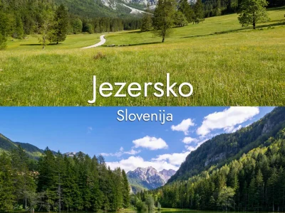 Foto magnet Jezersko – Planšarsko jezero v objemu gora Kamniško-Savinjskih Alp, magnet pravokotnik 78x54 mm