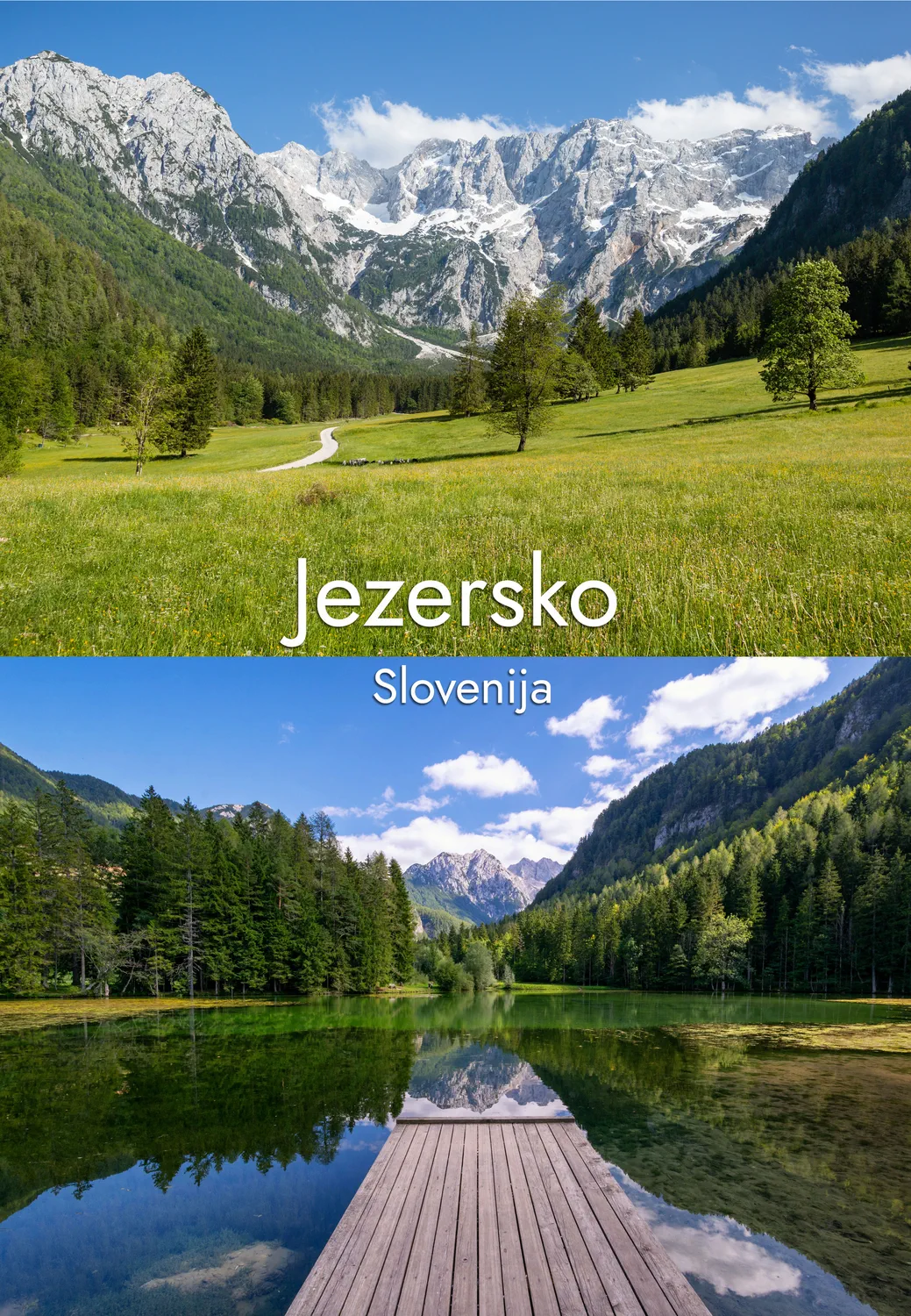 jezersko 3 magnet pravokoten 54x78mm1 Foto magnet Jezersko – Planšarsko jezero v objemu gora Kamniško-Savinjskih Alp, magnet pravokotnik 78x54 mm