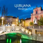 Foto magnet Ljubljana – utrip mestnega jedra slovenske prestolnice, magnet pravokotnik 78x54 mm