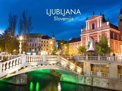 Foto magnet Ljubljana – utrip mestnega jedra slovenske prestolnice, magnet pravokotnik 78x54 mm