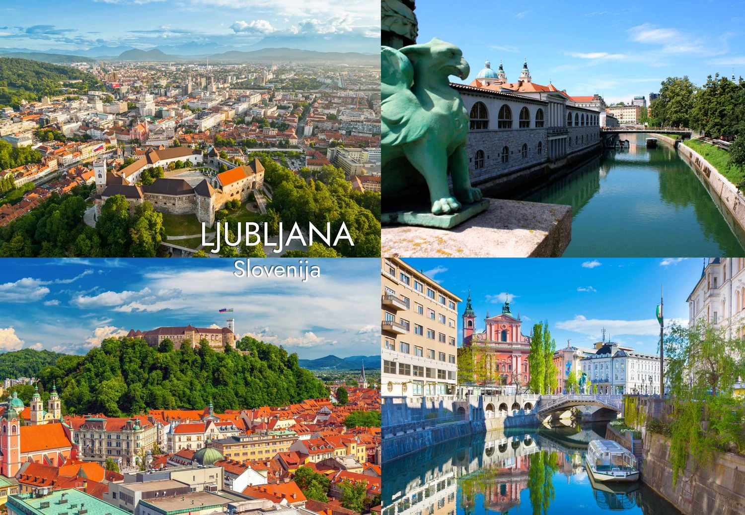 ljubljana 6 kolaž 2026 magnet pravokoten mockup1 Foto magnet Ljubljana – kolaž priljubljenih znamenitosti slovenske prestolnice, magnet pravokotnik 78x54 mm